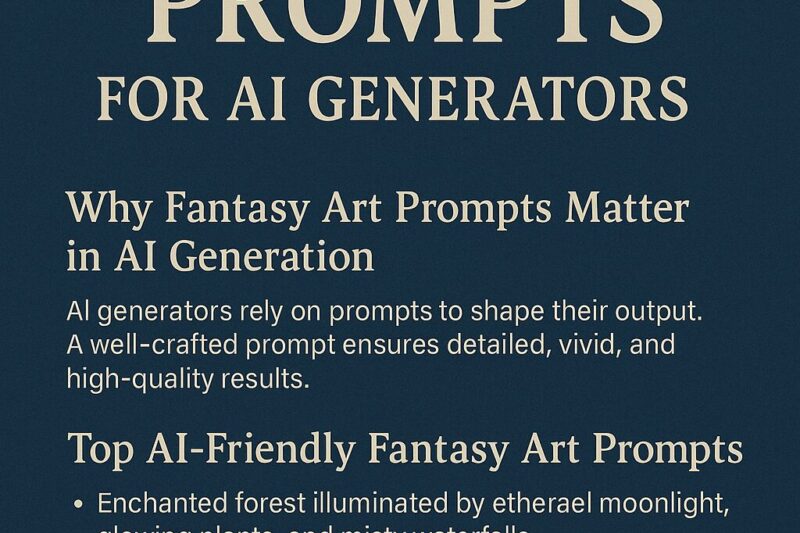 The Ultimate List of Fantasy Art Prompts for AI Generators