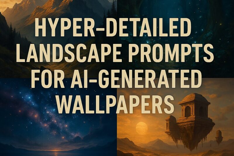 Hyper-Detailed Landscape Prompts for AI-Generated Wallpapers