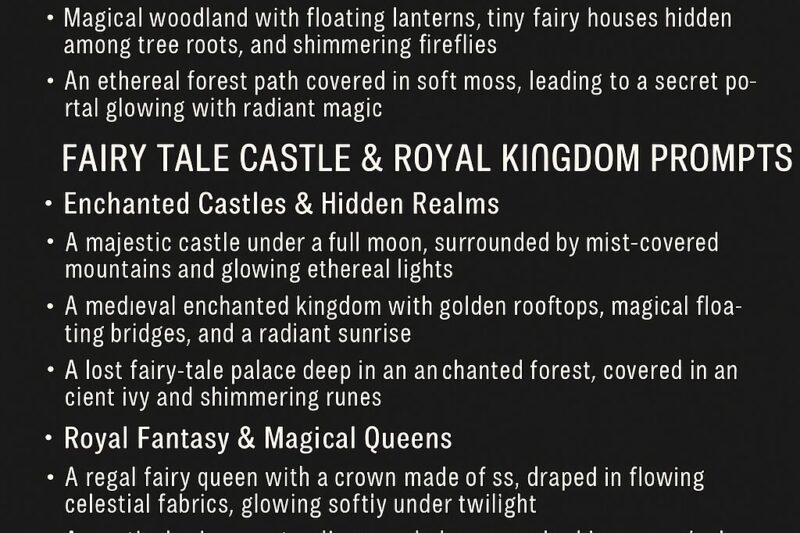Magical Forest & Fairy Tale AI Art Prompts