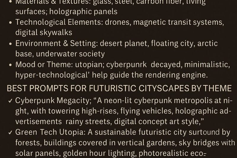 AI-Generated Architecture: Best Prompts for Futuristic Cities