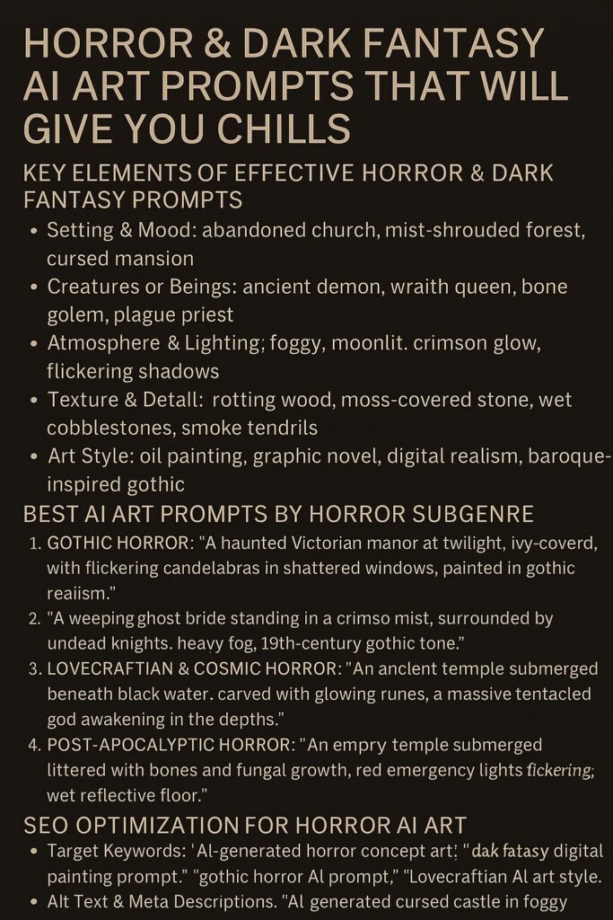 Horror & Dark Fantasy AI Art Prompts That Will Give You Chills - Robot ...