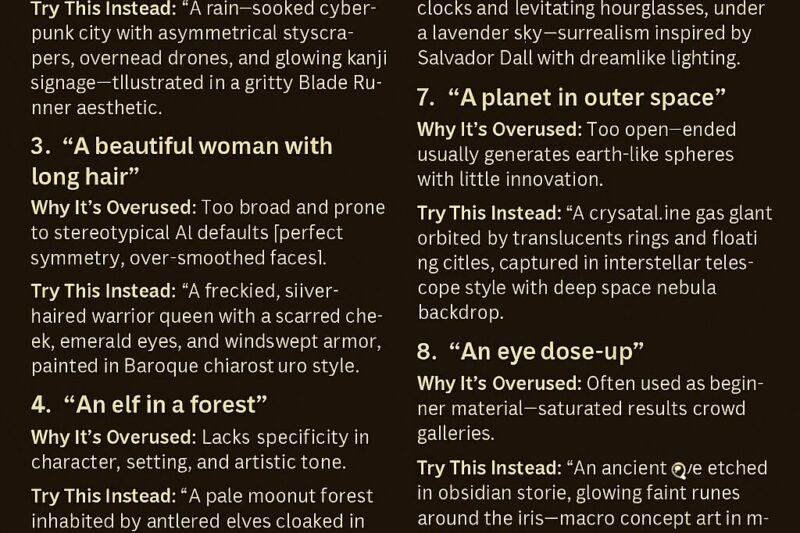 Top 10 Most Overused AI Art Prompts (And How to Improve Them)