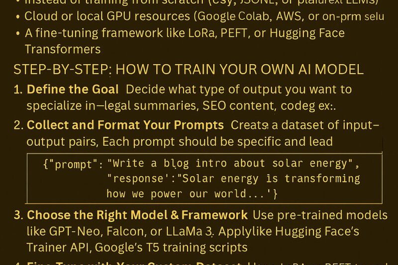 How to Train Your Own AI Model with Custom Prompts: A Step-by-Step Guide