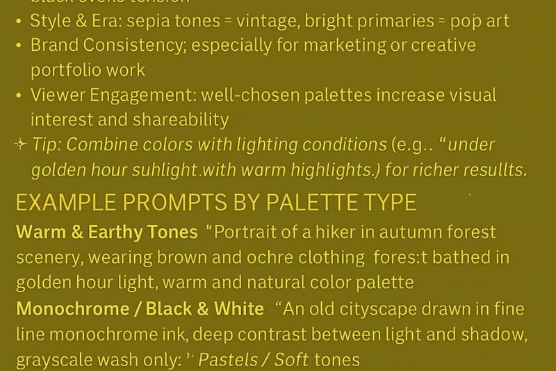 How to Generate AI Art with Specific Color Palettes: A Practical Guide for Artists & Prompt Engineers