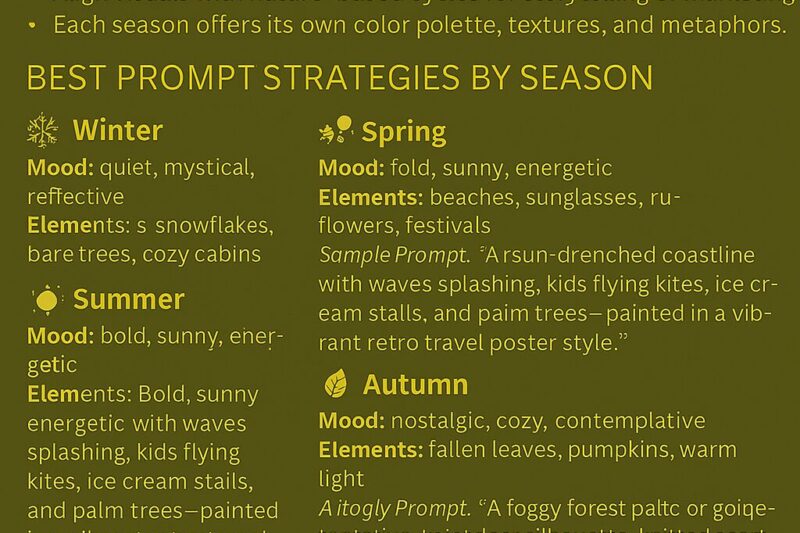 Prompting for AI-Generated Seasonal Art: Winter, Summer & Beyond
