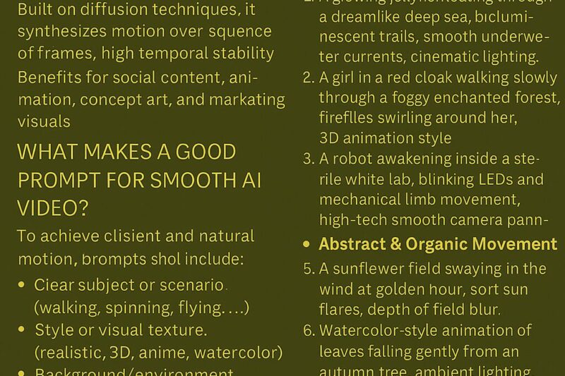 Stable Video Diffusion: Best Prompts for Smooth AI Clips