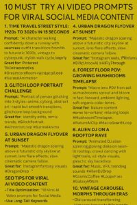 10 Must-Try AI Video Prompts for Viral Social Media Content - Robot