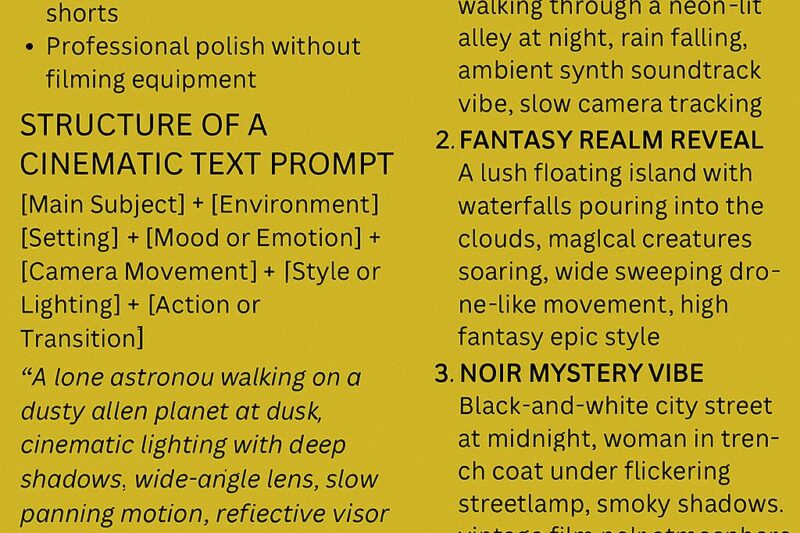 AI-Generated Sci-Fi Short Films: Best Prompt Formulas for Stunning Results