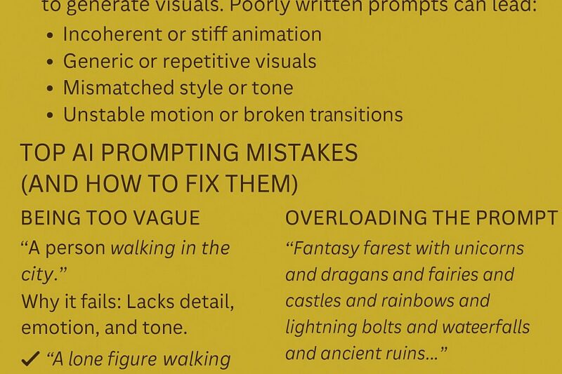 How to Avoid Common Mistakes in AI Video Prompting: A Guide for Creators
