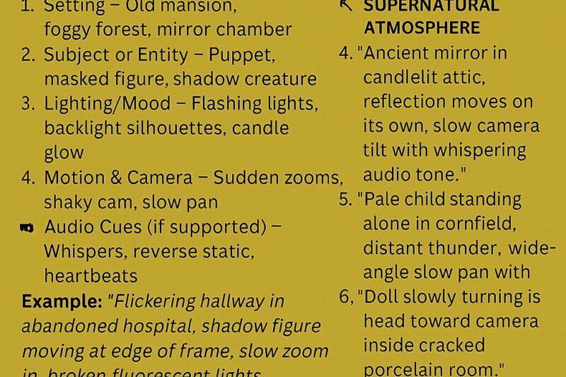 AI-Generated Horror Shorts: Best Prompts for Scary Clips in 2025