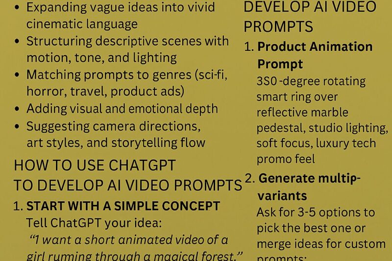 How to Use ChatGPT to Write Better AI Video Prompts: A Creator’s Guide for 2025