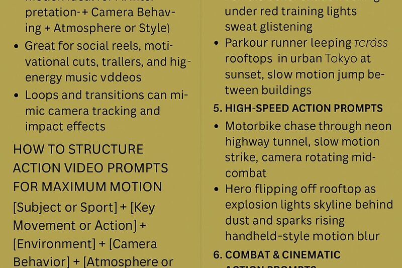 Prompting for AI-Generated Sports & Action Videos: A Creator’s Guide for Dynamic Visuals in 2025
