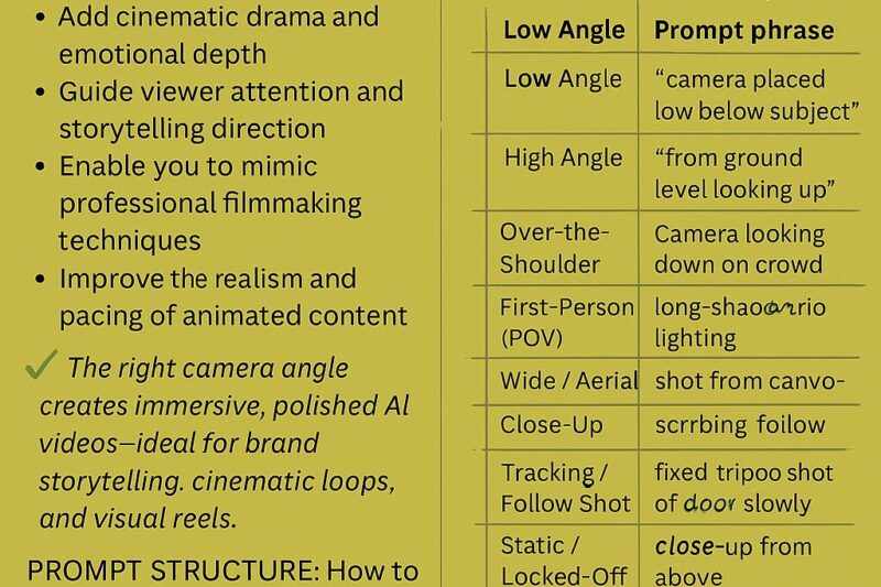 How to Make AI-Generated Videos with Specific Camera Angles: A Step-by-Step Guide for 2025