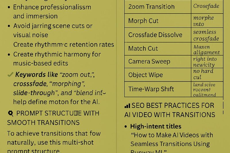 How to Generate AI Videos with Smooth Transitions: A Complete Guide for 2025