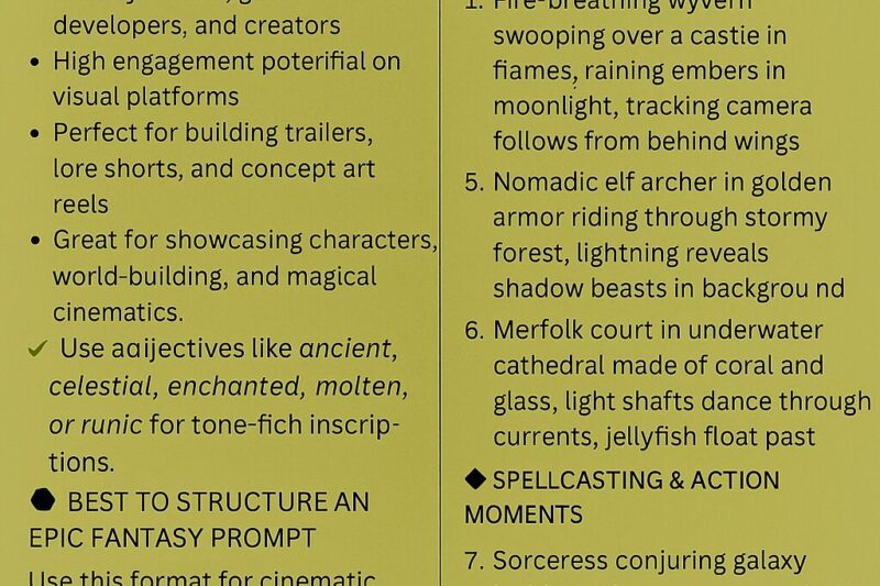 AI-Generated Fantasy Worlds: Best Prompts for Epic Short Films (2025 Guide)