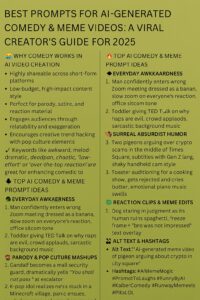 Best Prompts for AI-Generated Comedy & Meme Videos: A Viral Creator’s