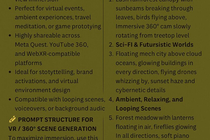 Best Prompts for AI-Generated VR & 360° Videos: The 2025 Immersive Creator’s Guide