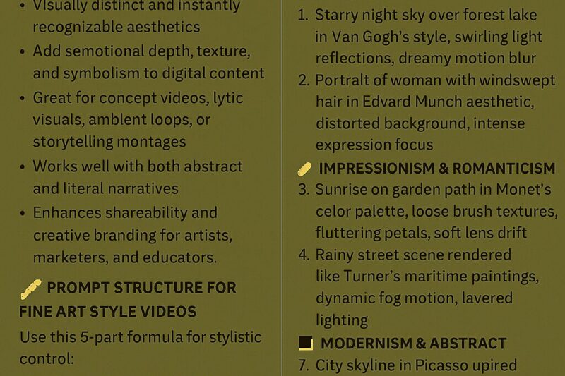 How to Generate AI Videos with Specific Art Styles (Van Gogh, Monet & More): The 2025 Creative Guide