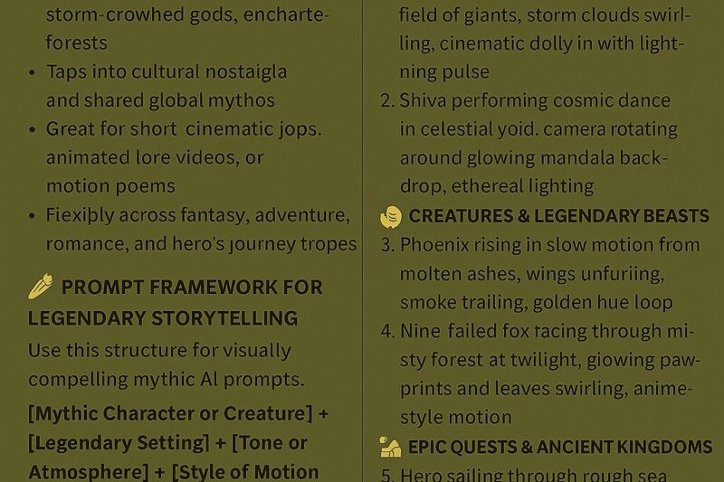 AI-Generated Mythological & Legendary Story Videos: A Cinematic Guide for 2025