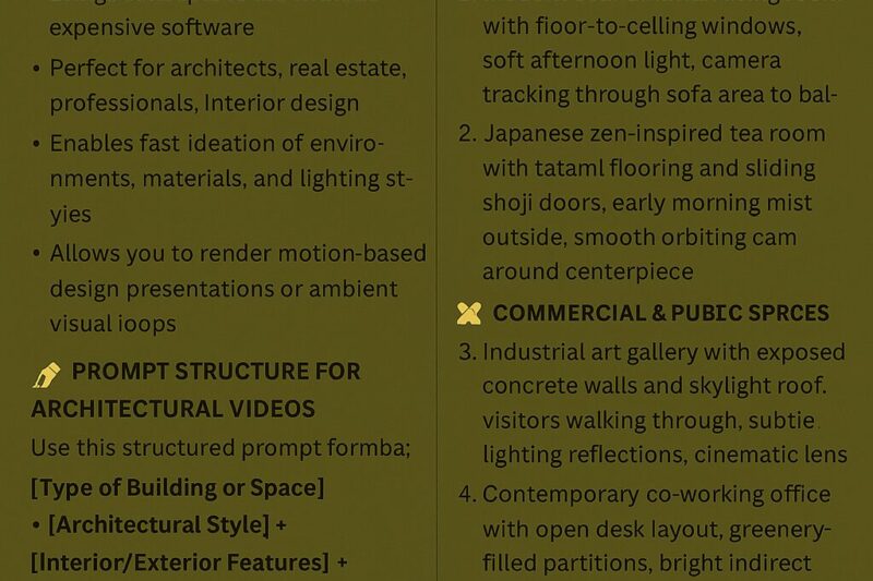 Best Prompts for AI-Generated Architectural Walkthroughs: 2025 Guide for Designers & Creators