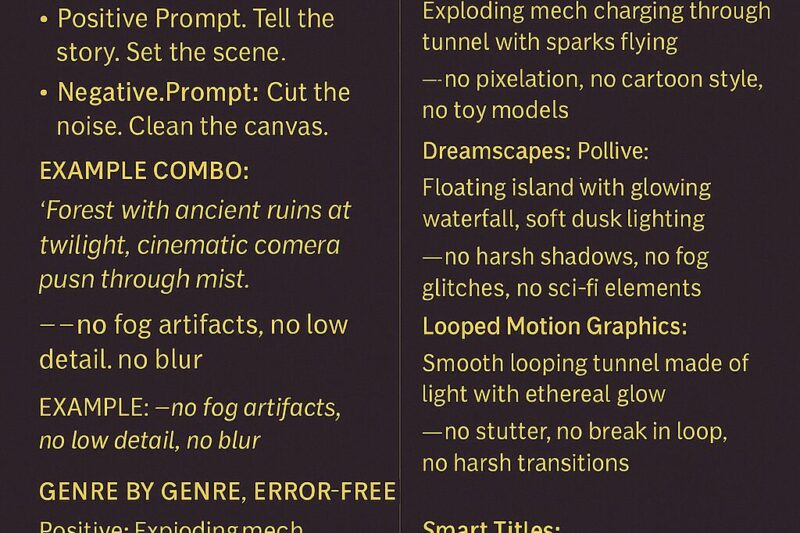 How to Use Negative Prompts in AI Video Generation: The 2025 Filmmaker’s Guide