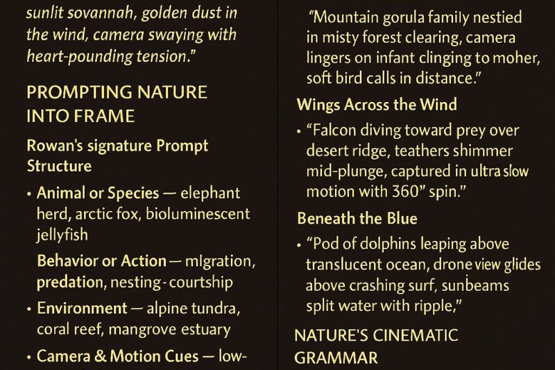 Best Prompts for AI-Generated Animal & Wildlife Documentaries: 2025 Creator’s Guide