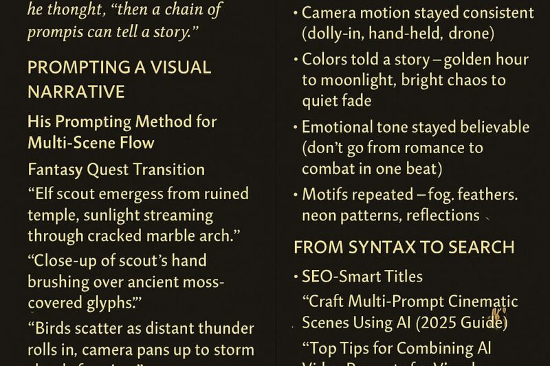 How to Combine Multiple AI Video Prompts for Complex Scenes (2025 Guide)