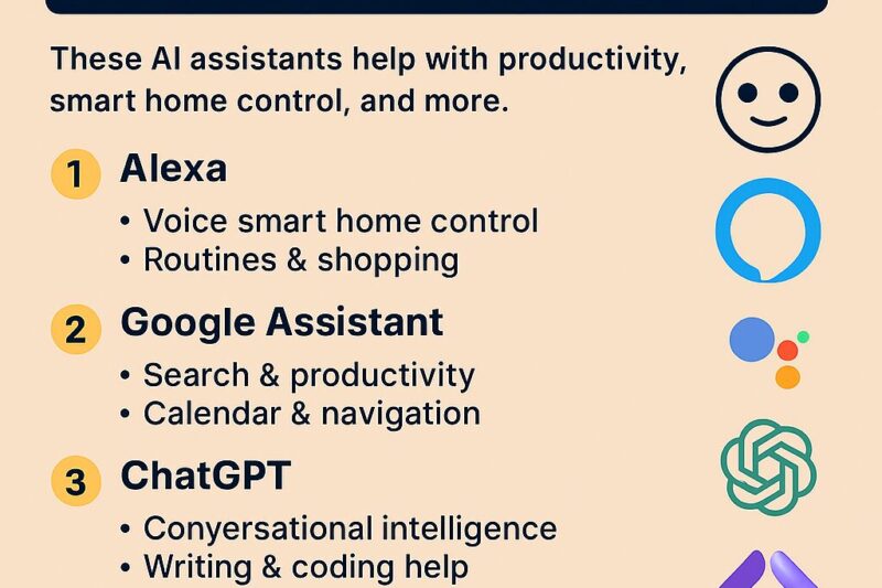 Top 5 AI-Powered Personal Assistants Compared (2025 Edition)
