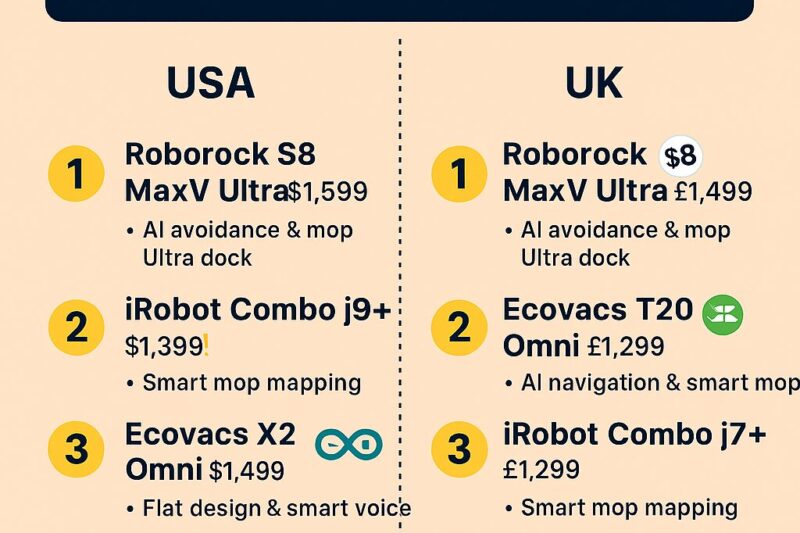 Smart Vacuum Robots: USA vs UK Top Models Compared (2025 Guide)